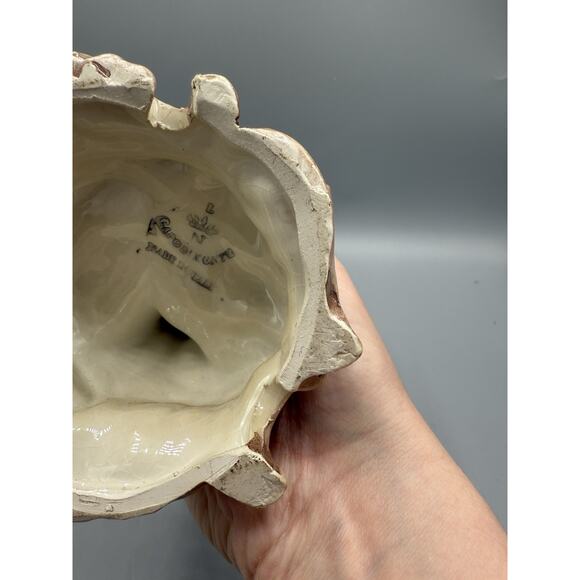 Vintage Capodimonte Cherub Angel Figurine w/ Flowers & Tree Italy 9” Tall - Picture 5 of 7